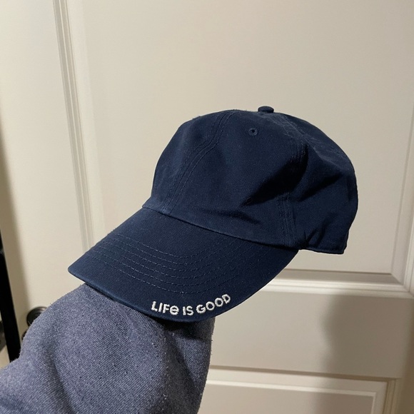 Life Is Good Dark Blue Baseball Cap - Picture 1 of 2